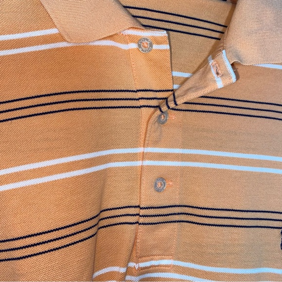 Polo GOLF Ralph Lauren Men's L Light Orange Striped Polo Shirt Tampa Bay TPC - Picture 6 of 9